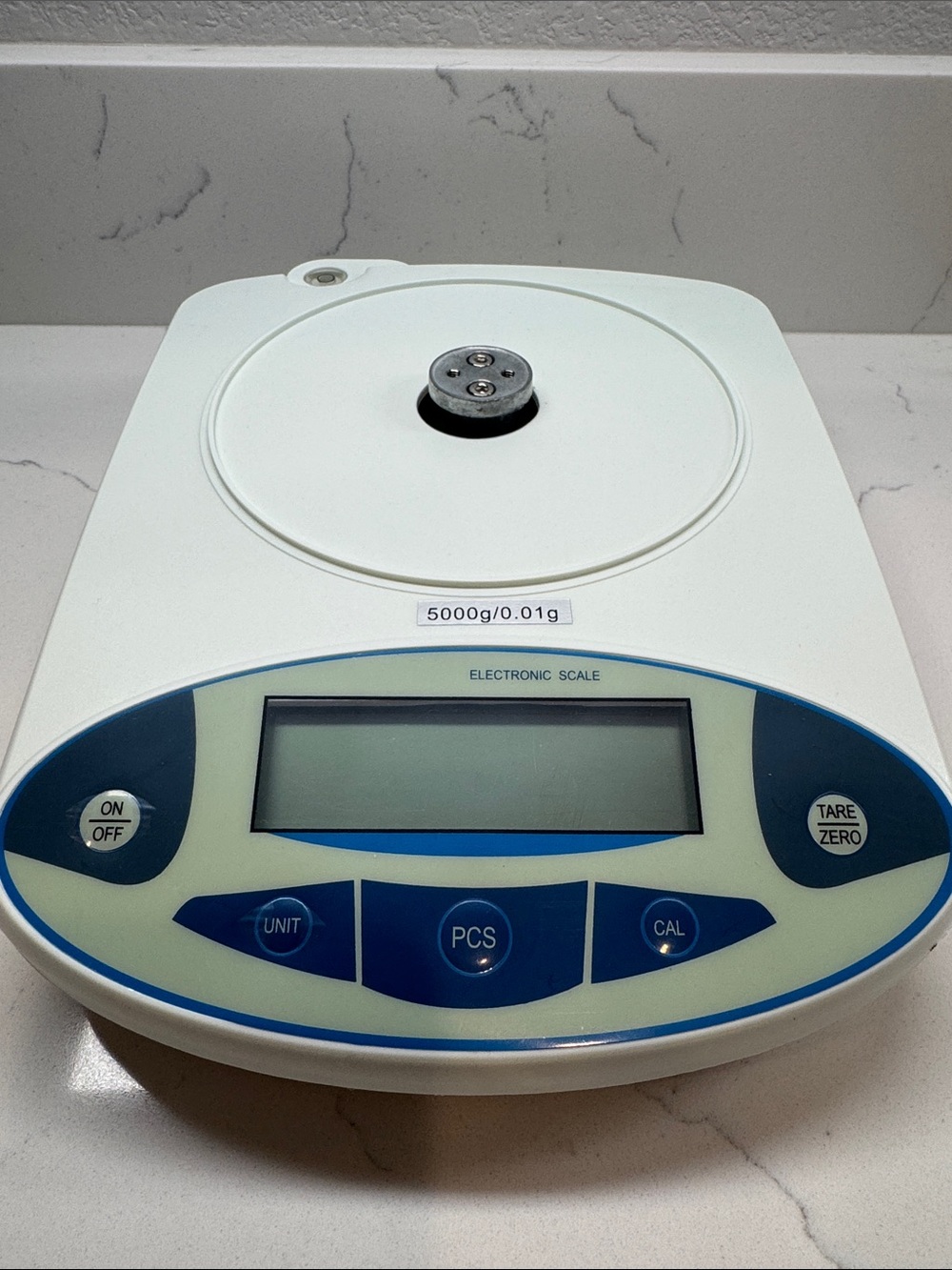 Digital Electronic Lab Scale - White with Blue Trim
